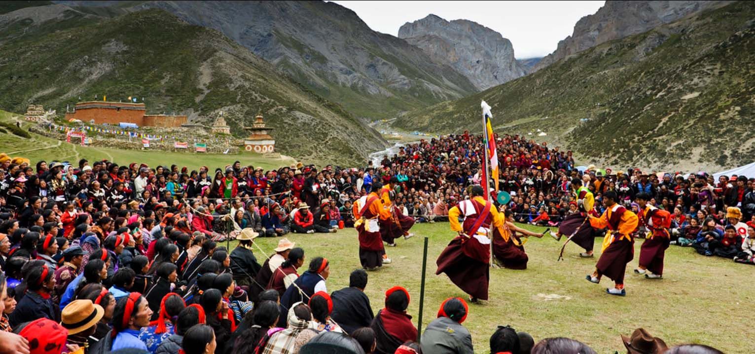Traditional dances at Shey Gompa