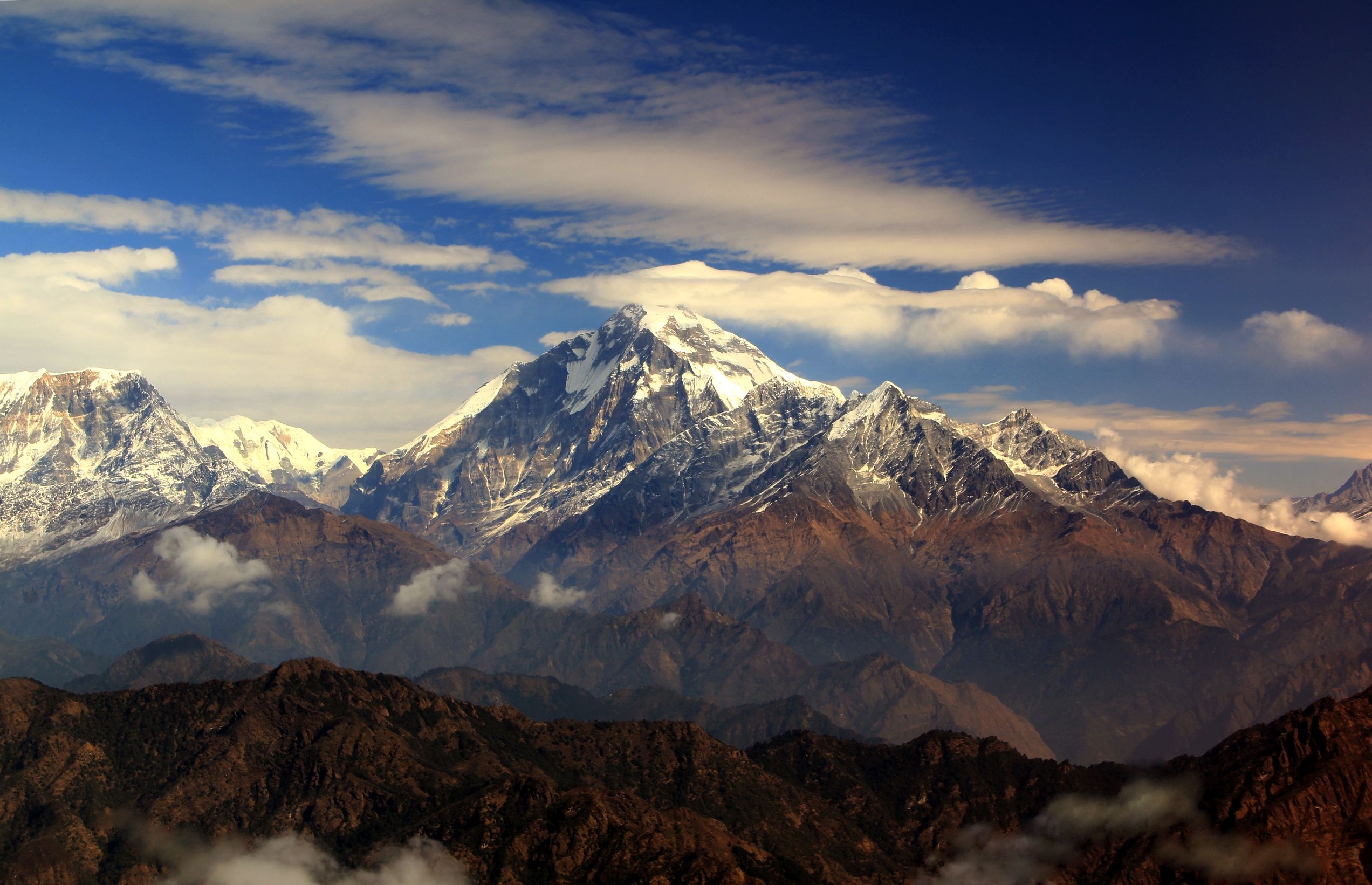 Mount Dhaulagiri from a high pass in Dolpa