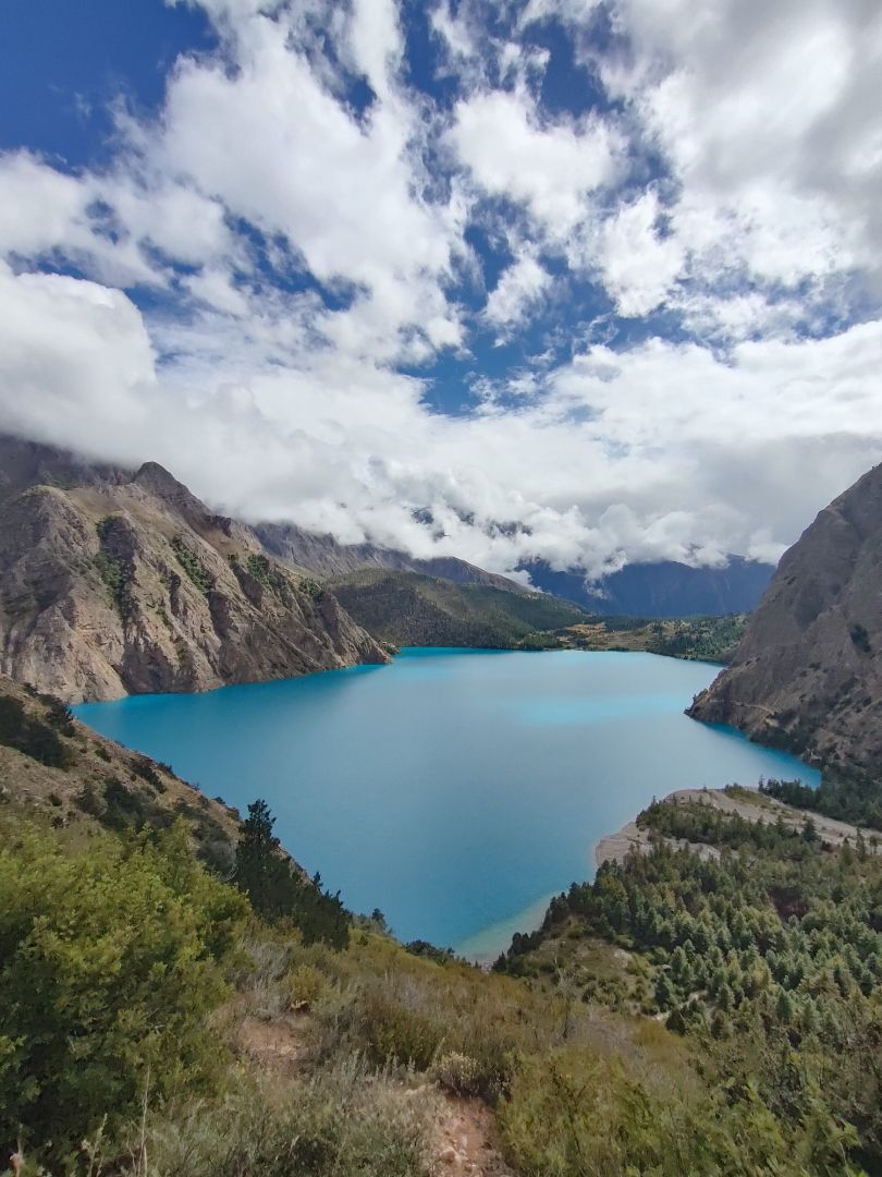 Phoksundo Lake aerial view