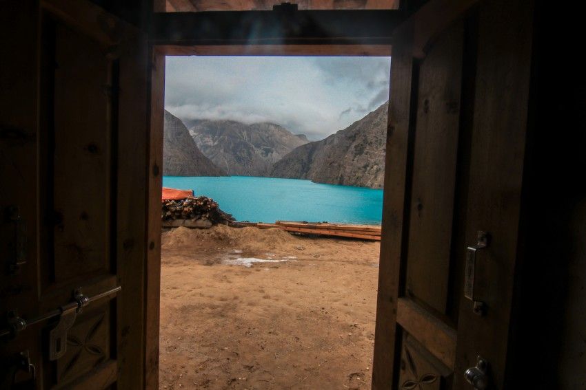 Door view of Shey Phoksundo Lake