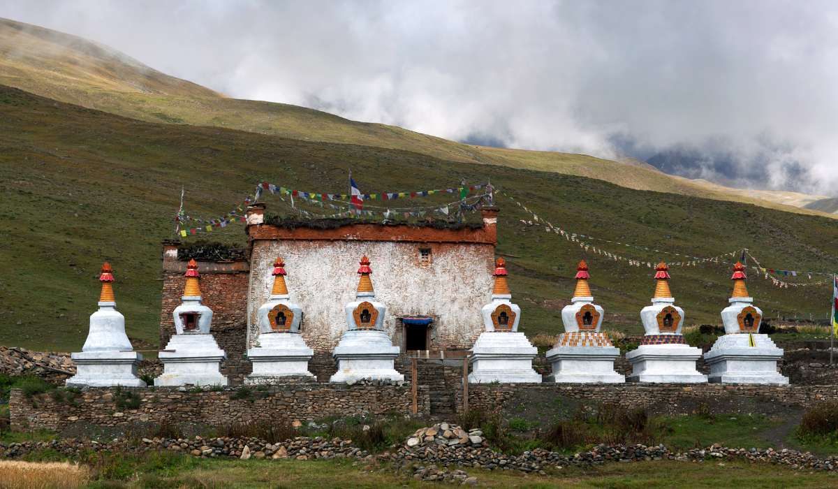 Monasteries and stupas in Dho Tarap